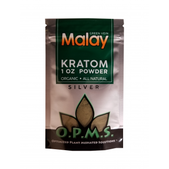 OPMS Silver Malay Kratom Powder - 1 Oz